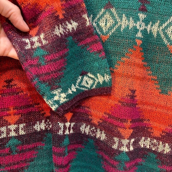 Ralph Lauren Denim & Supply Aztec Design Pullover Sweater Sz XL Boat Neck Boho - Picture 4 of 8